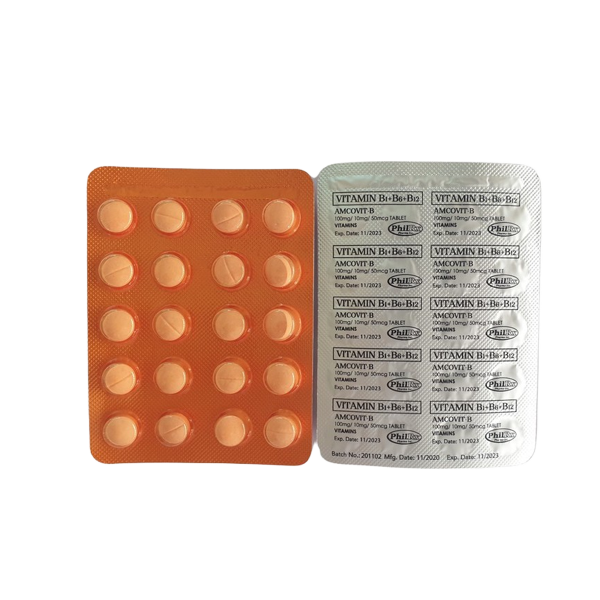 AMCOVIT-B Vit. B1 / Vit. B6 / Vit. B12 100mg / 10mg / 50mcg Tablet 1's ...